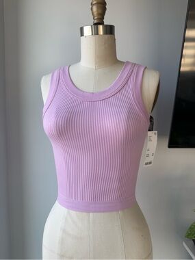 Urban Outfitters Lilac Ribbed Tank Crop Top